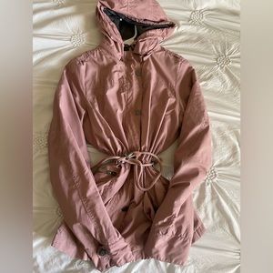 Pink women’s jacket size medium with hood